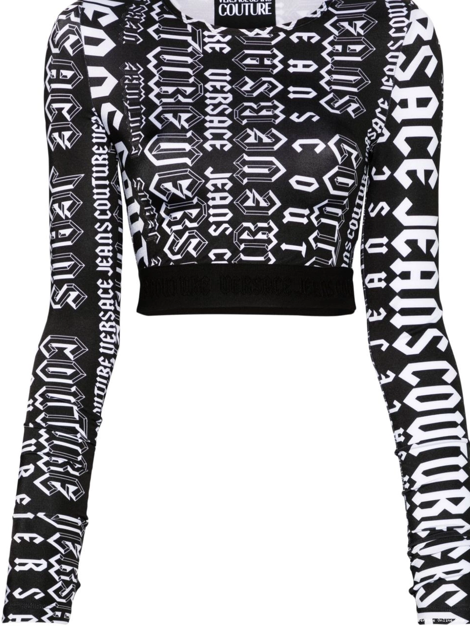 Affordable crop Couture top Logomania Versace Women Jeans 0727